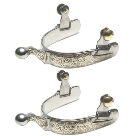 Jacks Imports Stainless Steel Engraved Show Spurs 11095